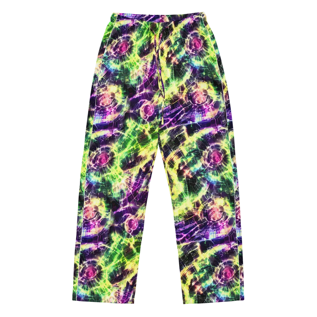 Ultraviolet Collision on Women's Pajama Pants — Front