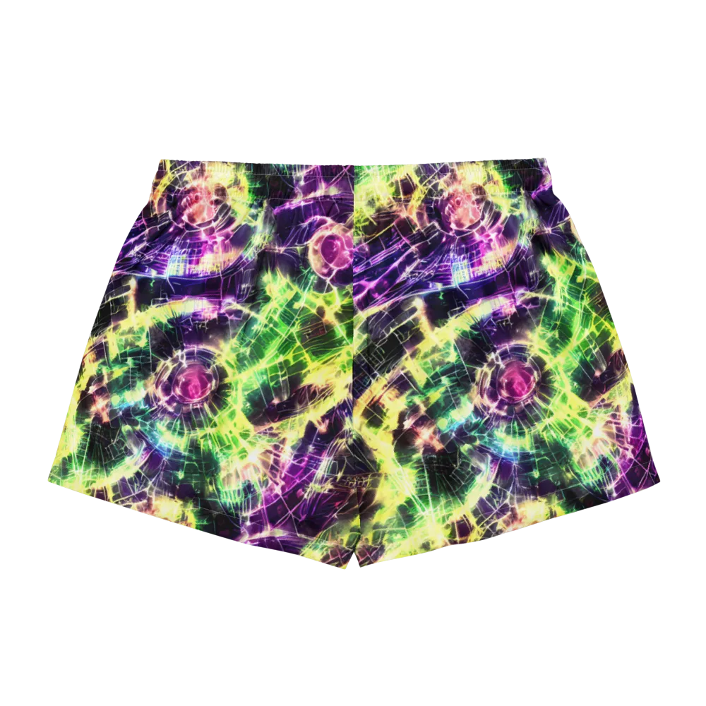 Ultraviolet Collision on Women's Pajama Shorts — Back