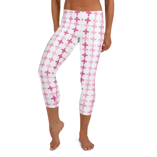 Candy Crosses on a Capri Leggings