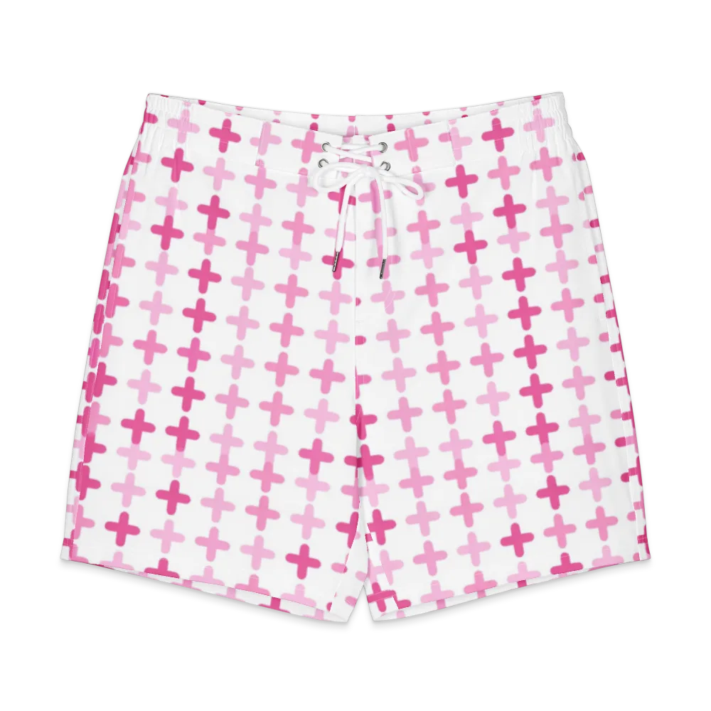 Candy Crosses on Men's Board Shorts — Front