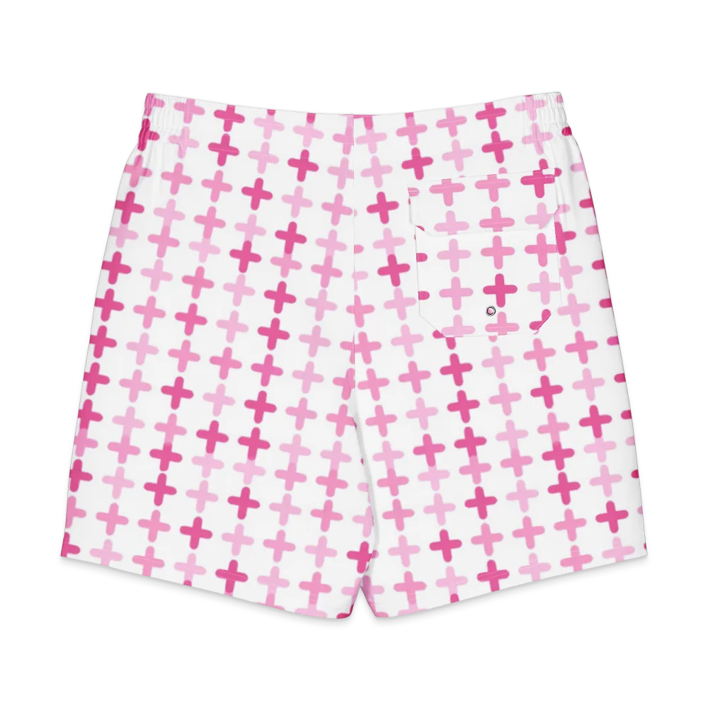 Candy Crosses on Men's Board Shorts — Back