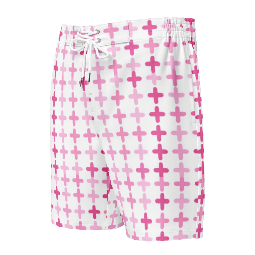 Candy Crosses on Men's Board Shorts — Front