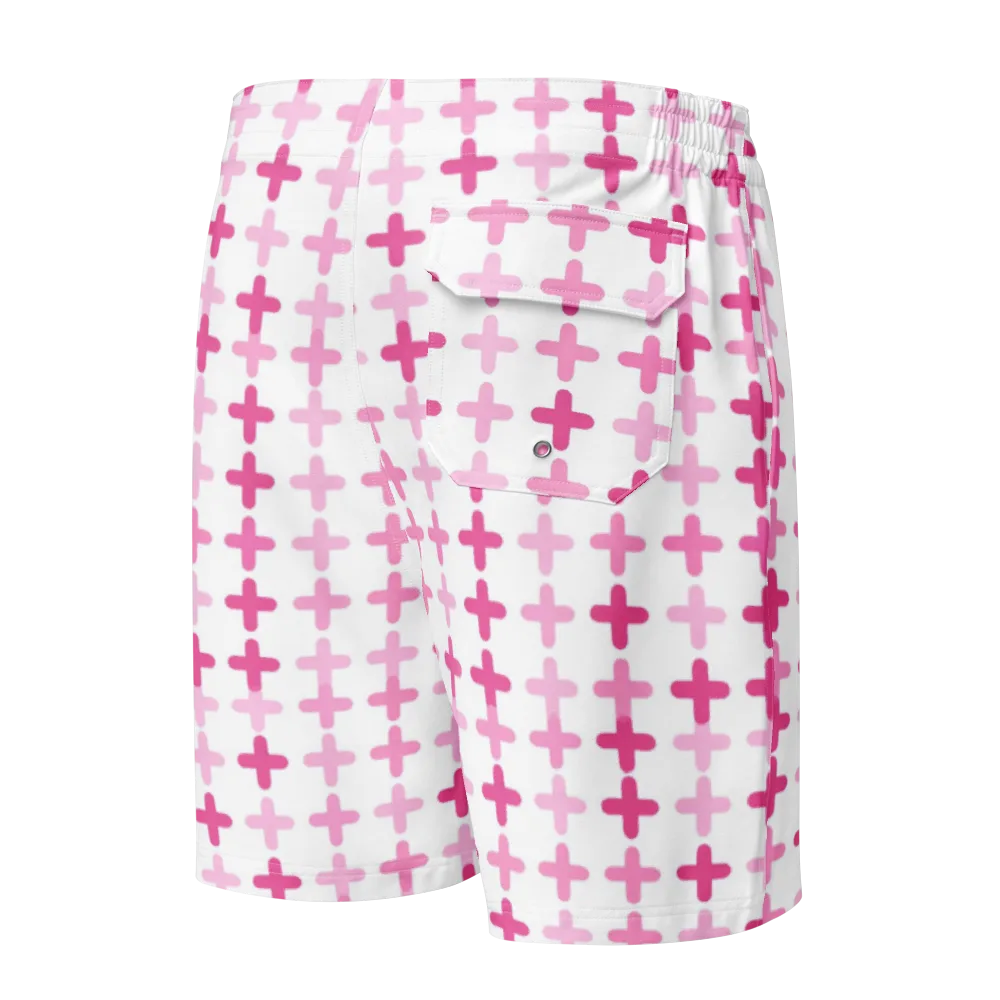 Candy Crosses on Men's Board Shorts — Back
