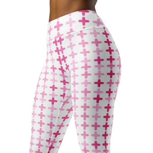 Candy Crosses on a Yoga Leggings