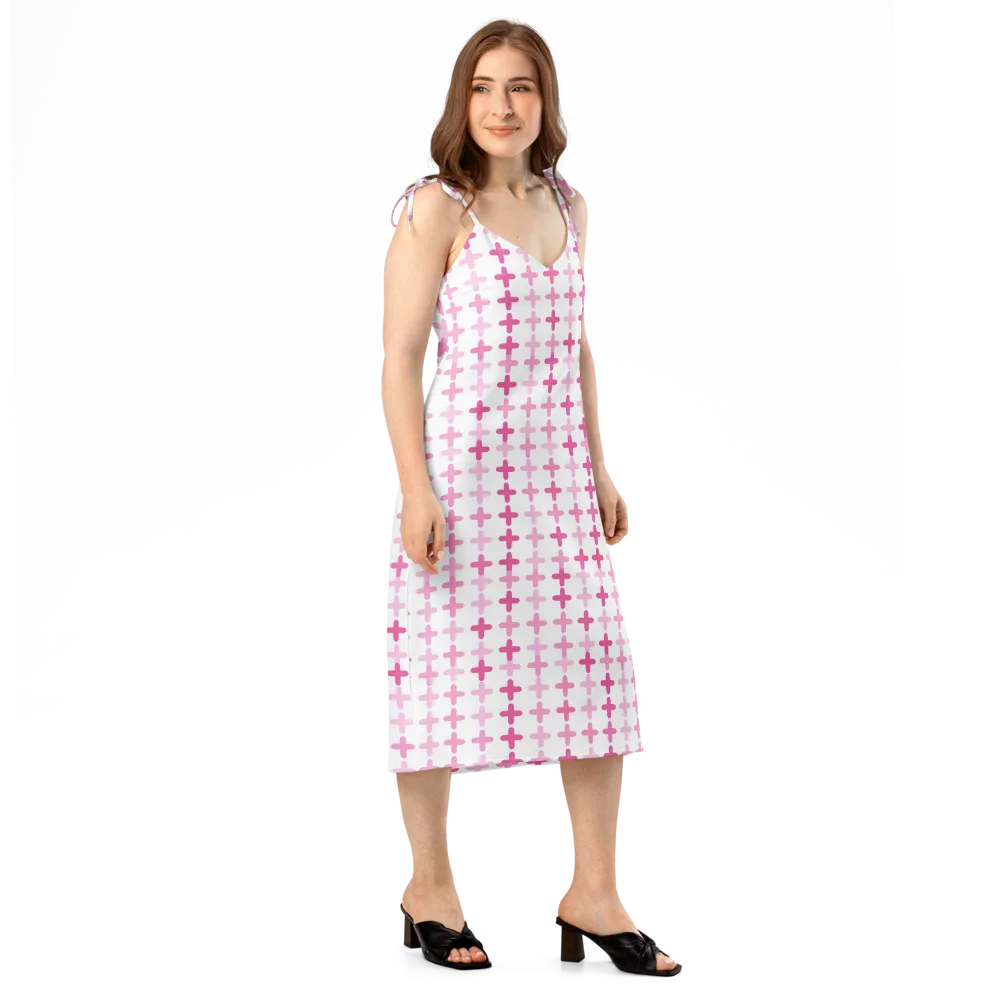 Candy Crosses on Slip Dress — Right Front