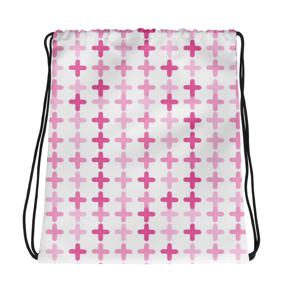 Candy Crosses on Drawstring Bag — Photo