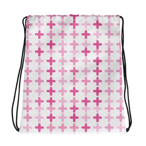 Candy Crosses on a Drawstring Bag