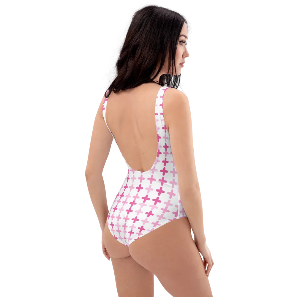 Candy Crosses on One-Piece Swimsuit — Right Back