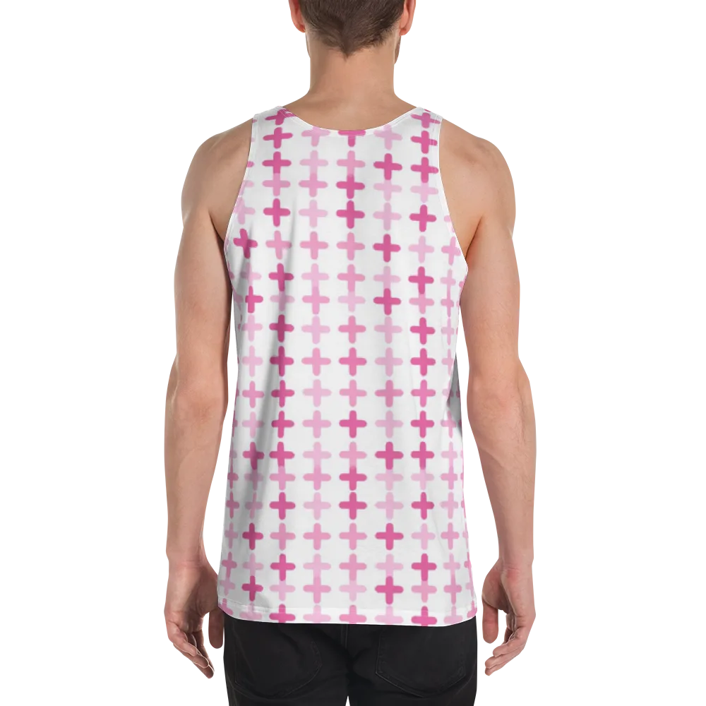 Candy Crosses on Men's Tank Top — Back