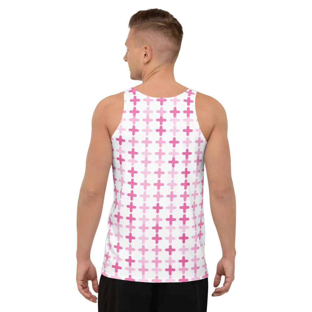 Candy Crosses on Men's Tank Top — Back