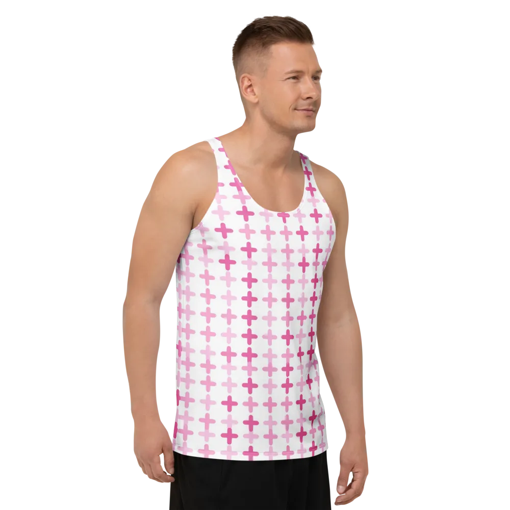 Candy Crosses on Men's Tank Top — Right Front