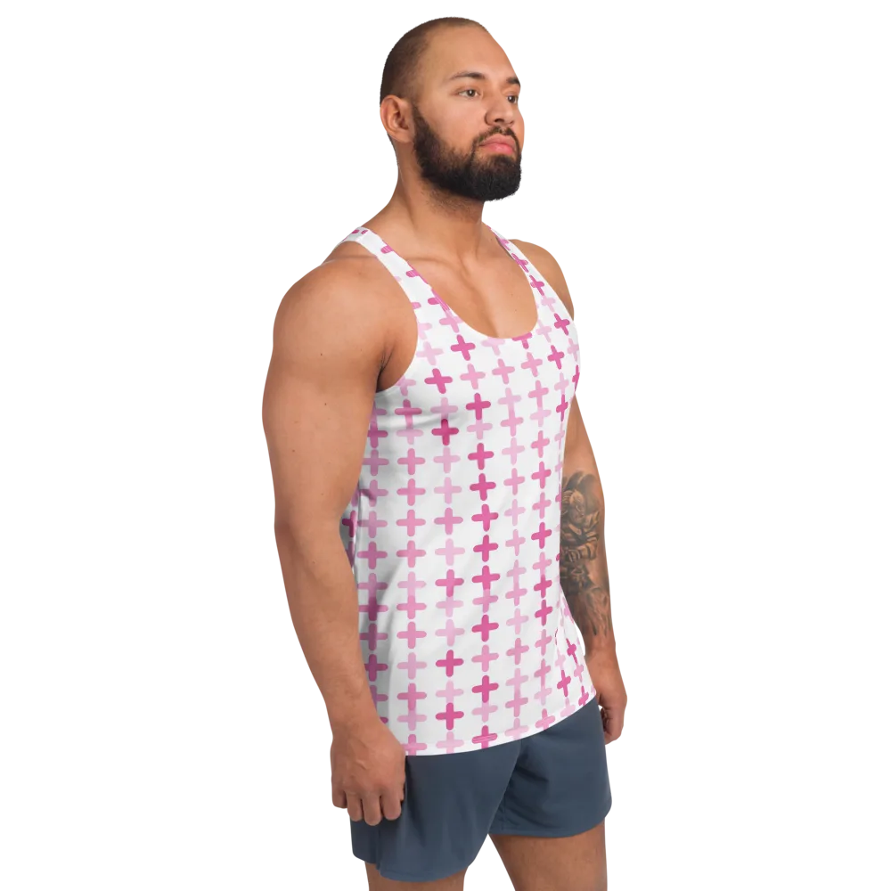 Candy Crosses on Men's Tank Top — Right Front