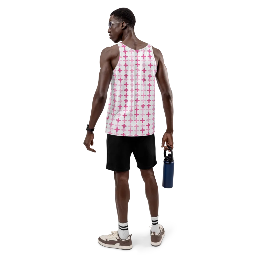 Candy Crosses on Men's Tank Top — Back