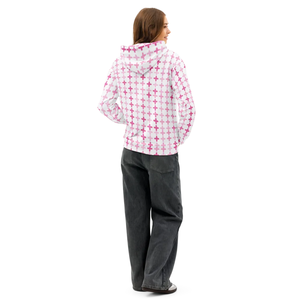 Candy Crosses on Cotton Hoodie — Back