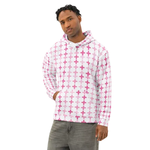 Candy Crosses on a Cotton Hoodie