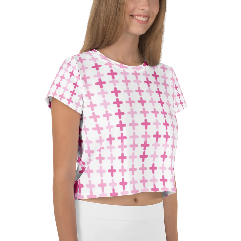 Candy Crosses on Crop Tee — Right