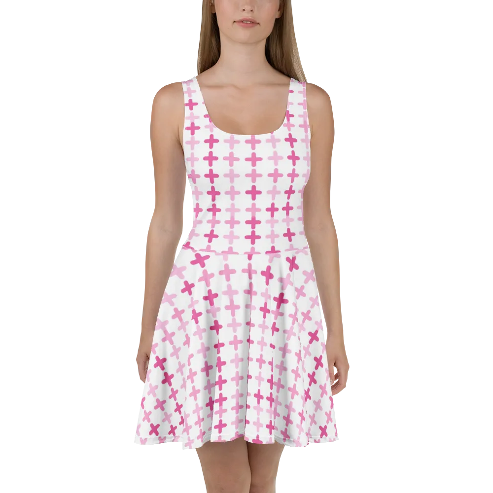 Candy Crosses on Skater Dress — Front