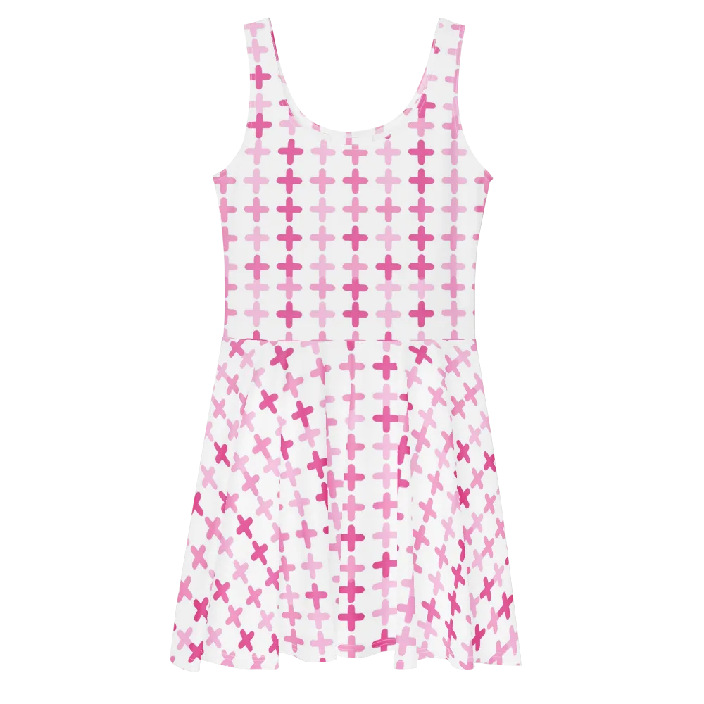 Candy Crosses on Skater Dress — Front