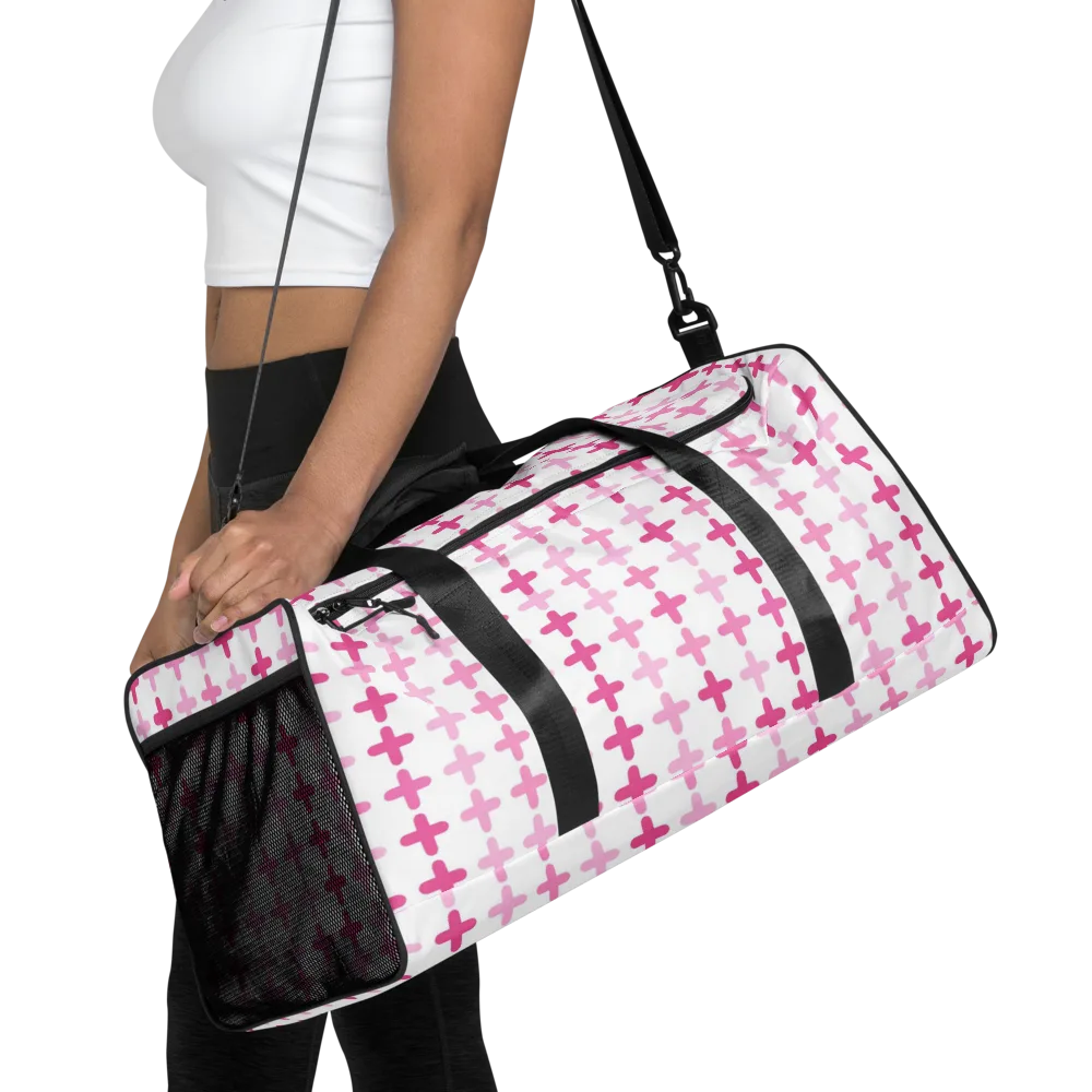 Candy Crosses on Duffle Bag — Front