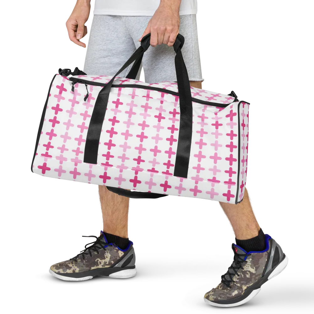 Candy Crosses on Duffle Bag — Front