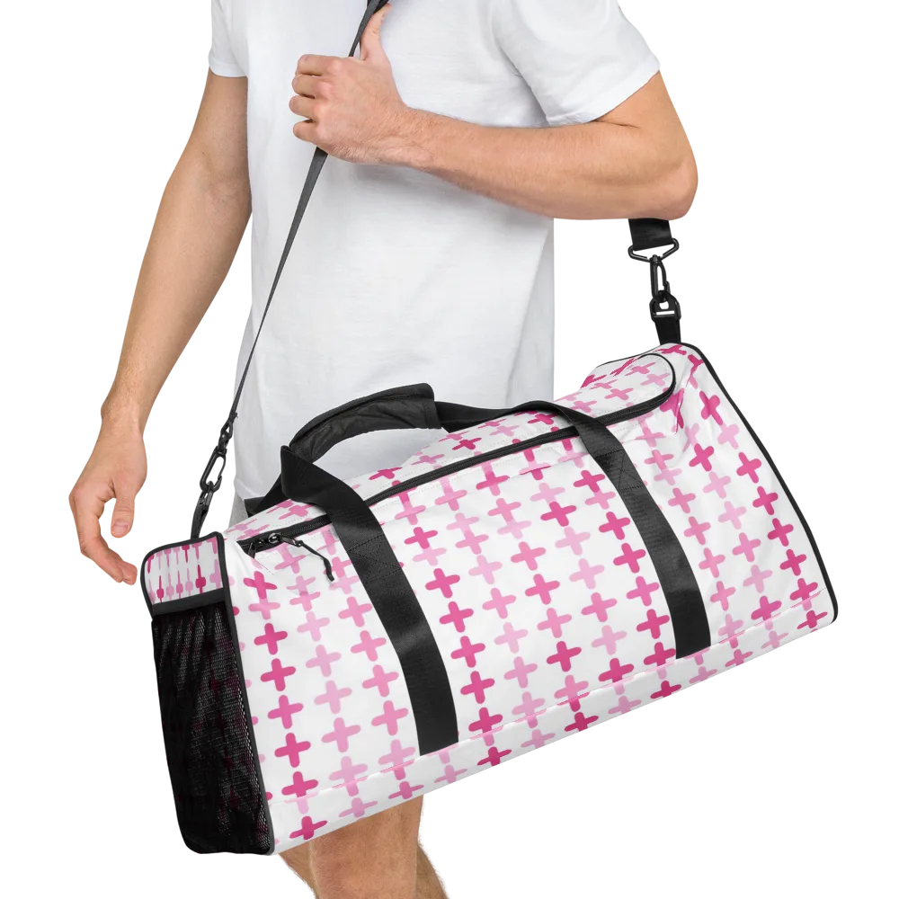 Candy Crosses on Duffle Bag — Right Front