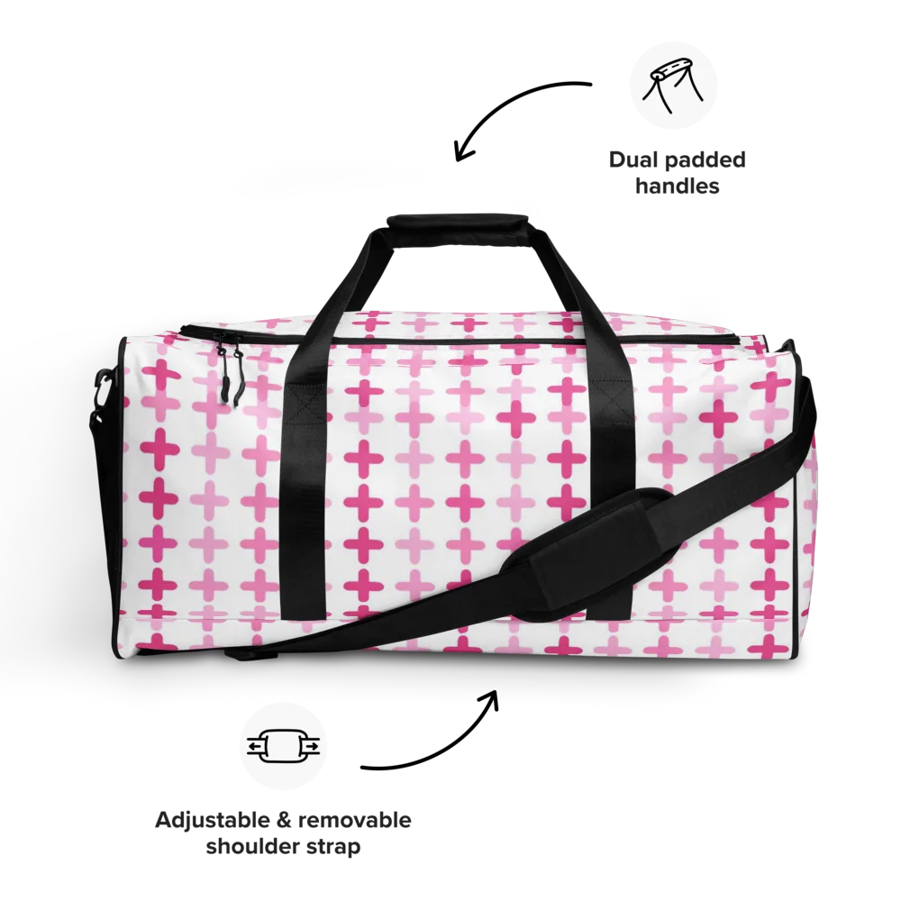 Candy Crosses on Duffle Bag — Front