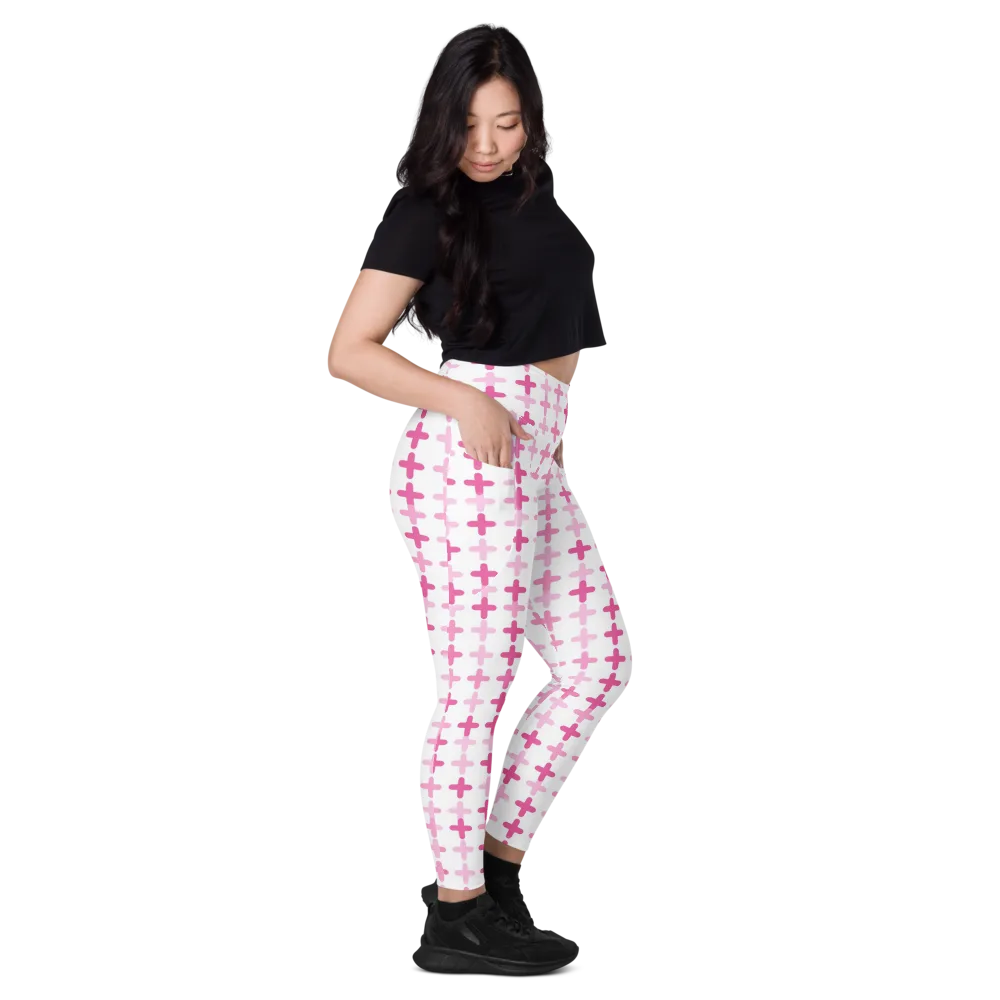 Candy Crosses on Leggings with Pockets — Right