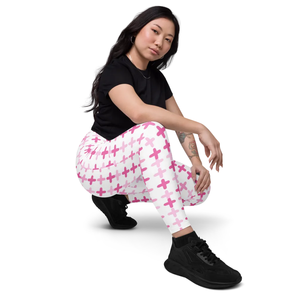 Candy Crosses on Leggings with Pockets — Right Front