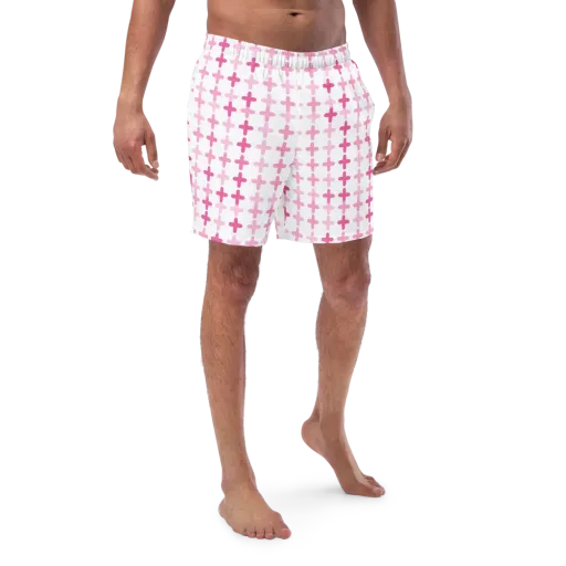 Candy Crosses on a Swim Trunks