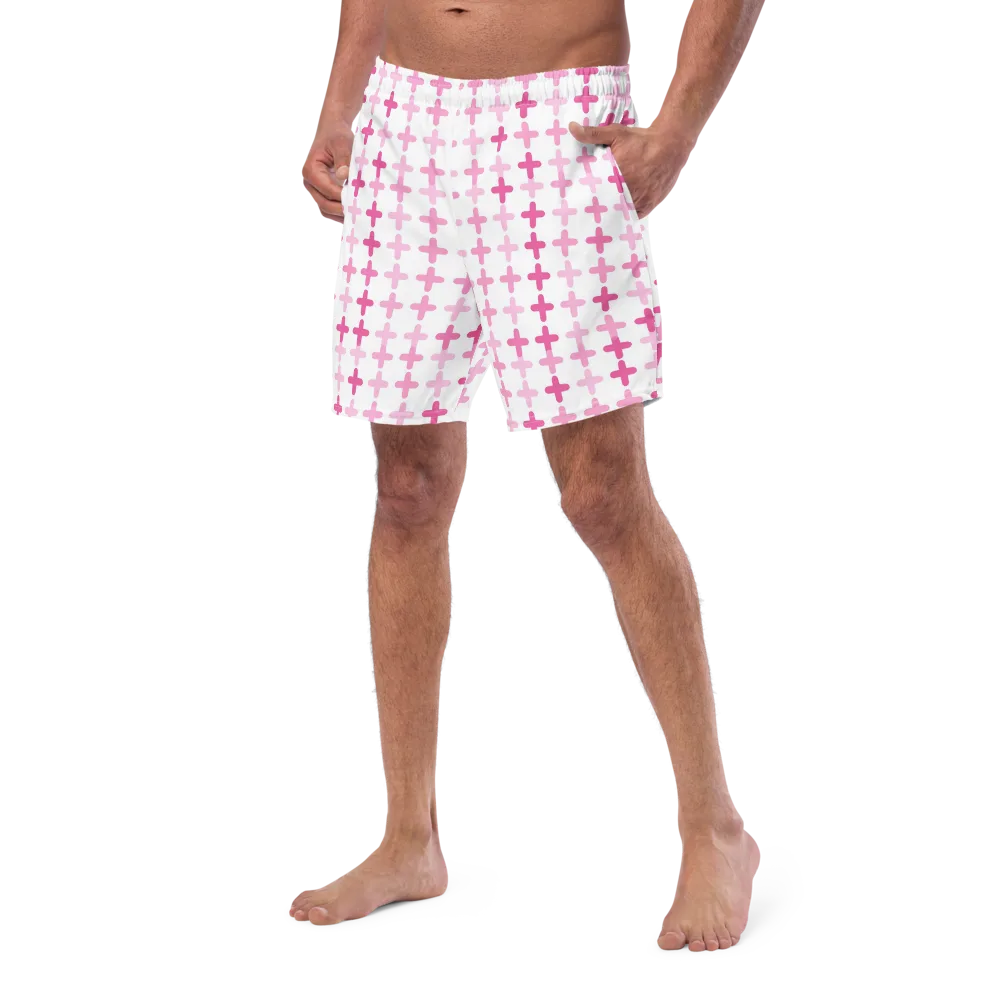 Candy Crosses on Swim Trunks — Left Front