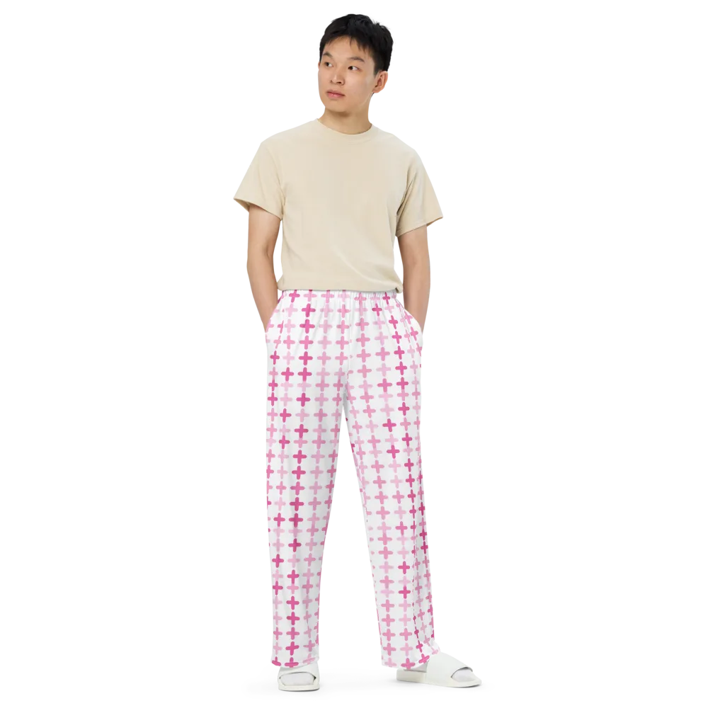 Candy Crosses on Wide-Leg Pants — Front