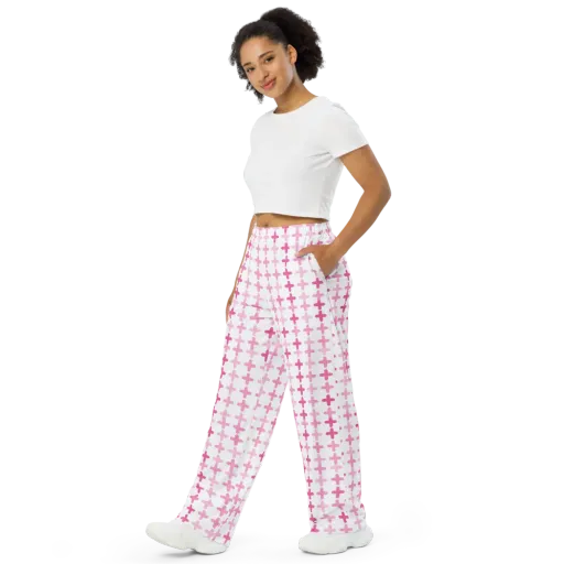 Candy Crosses on a Wide-Leg Pants