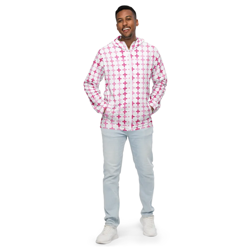 Candy Crosses on Men's Windbreaker — Front