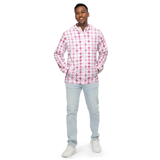 Candy Crosses on a Men's Windbreaker