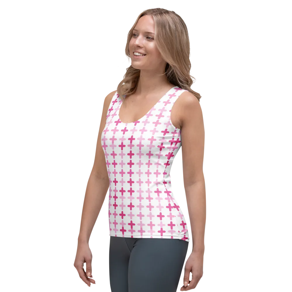 Candy Crosses on Women's Tank Top — Left Front