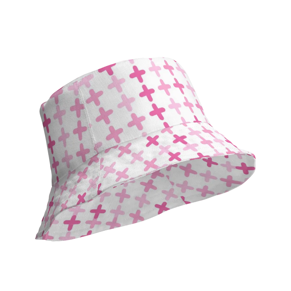 Candy Crosses on Reversible Bucket Hat — Product details Outside