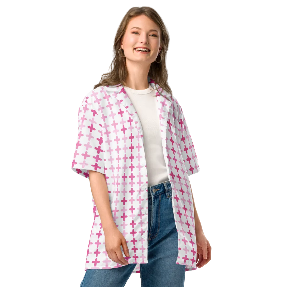 Candy Crosses on Button Shirt — Front