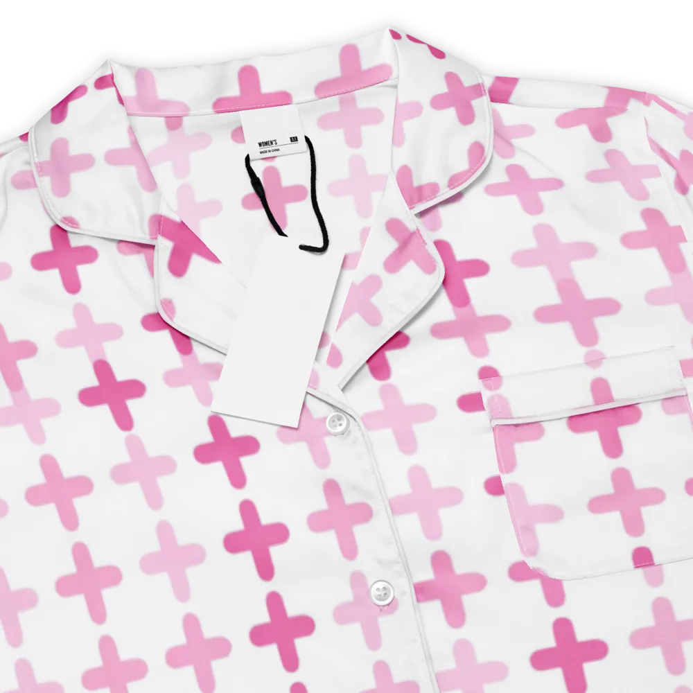 Candy Crosses on Women's Short Sleeve Pajama Top — Product details