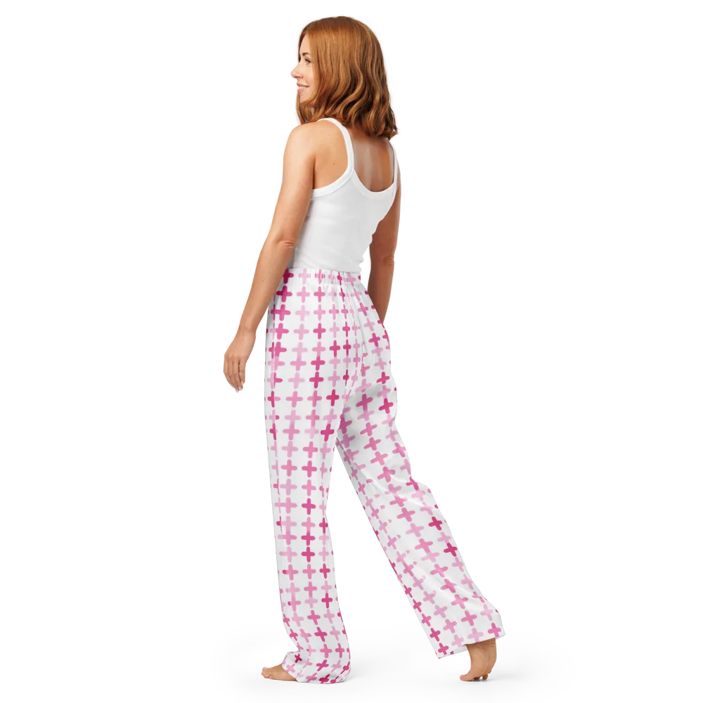 Candy Crosses on Women's Pajama Pants — Back