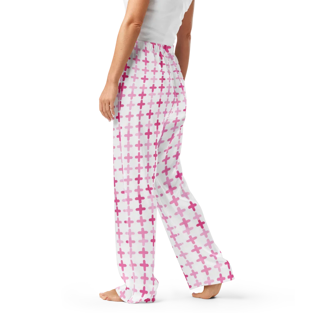 Candy Crosses on Women's Pajama Pants — Left