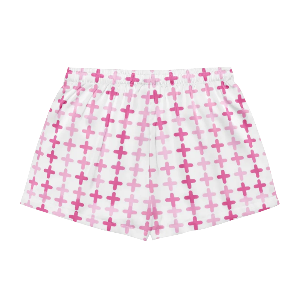 Candy Crosses on Women's Pajama Shorts — Back