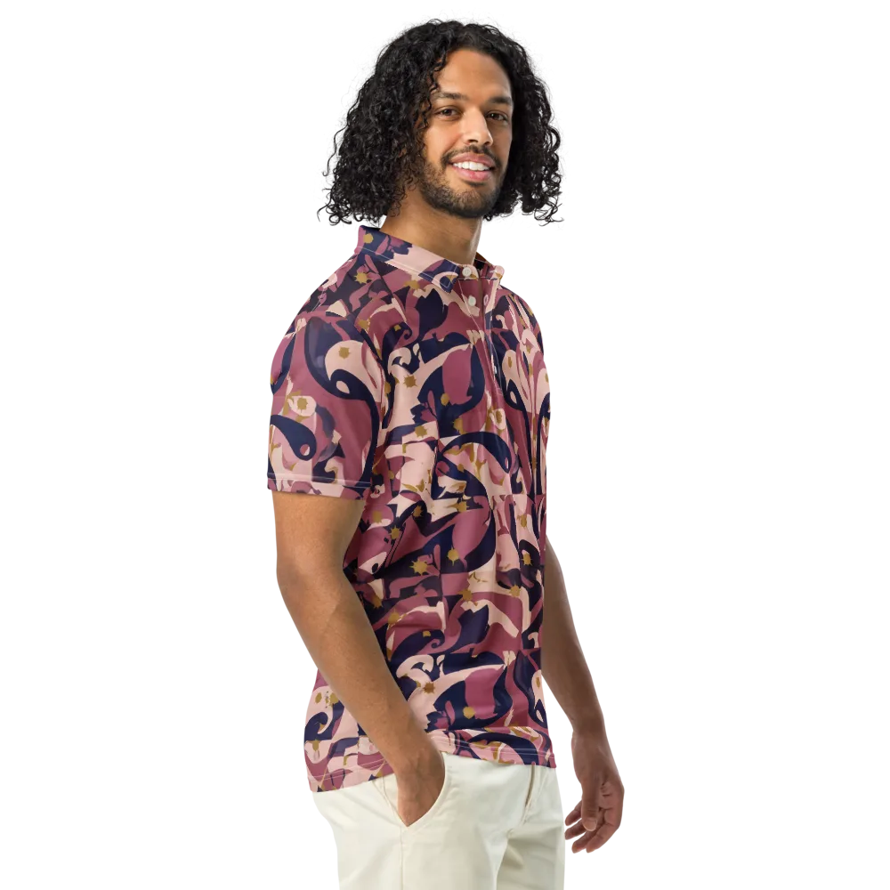 Plum Petal on Men's Slim Fit Polo Shirt — Right Front