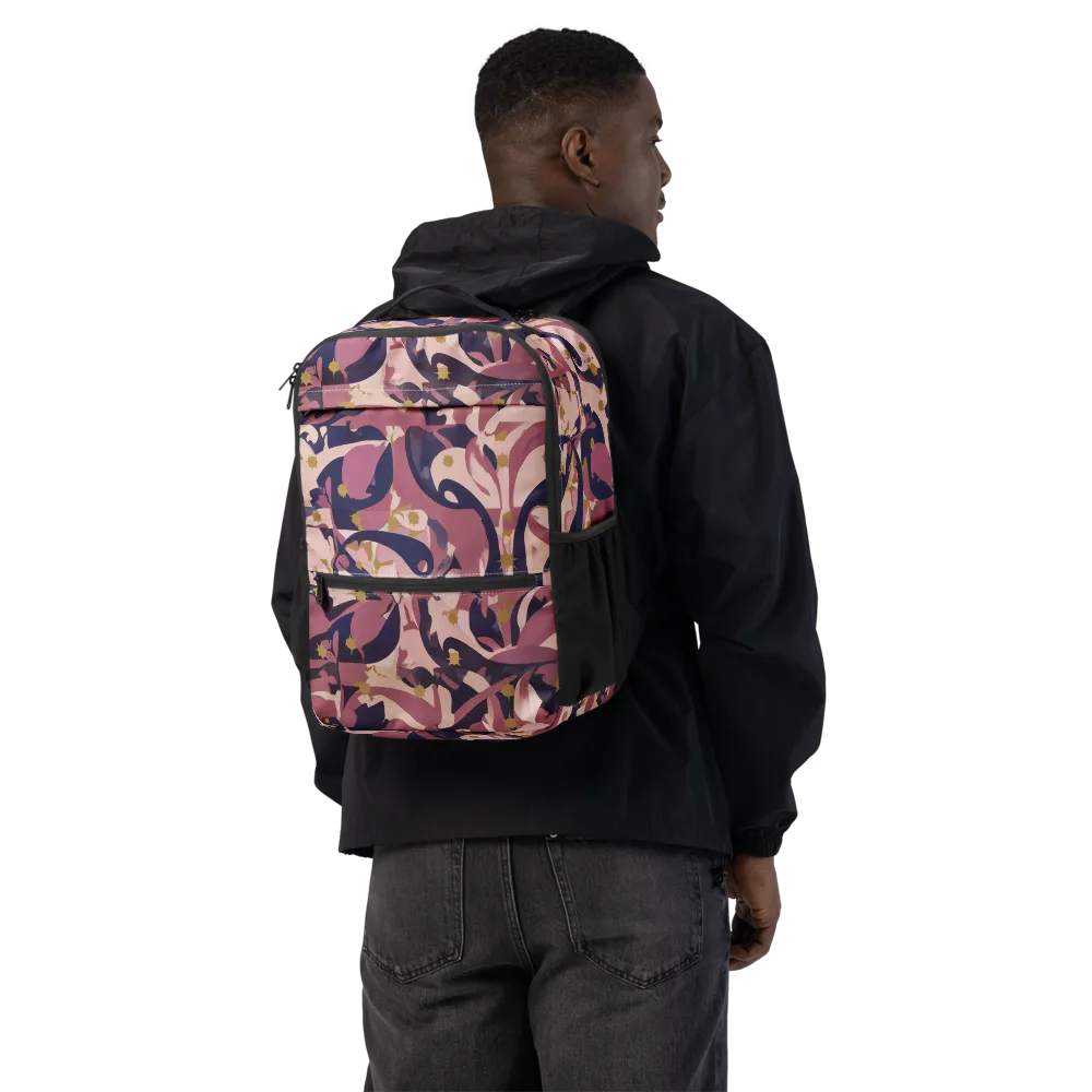 Plum Petal on Utility Backpack — Back