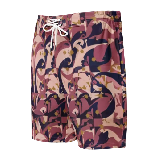 Plum Petal on a Men's Board Shorts