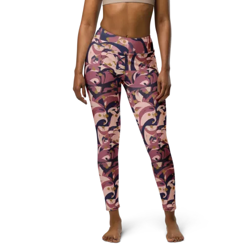 Plum Petal on a Yoga Leggings