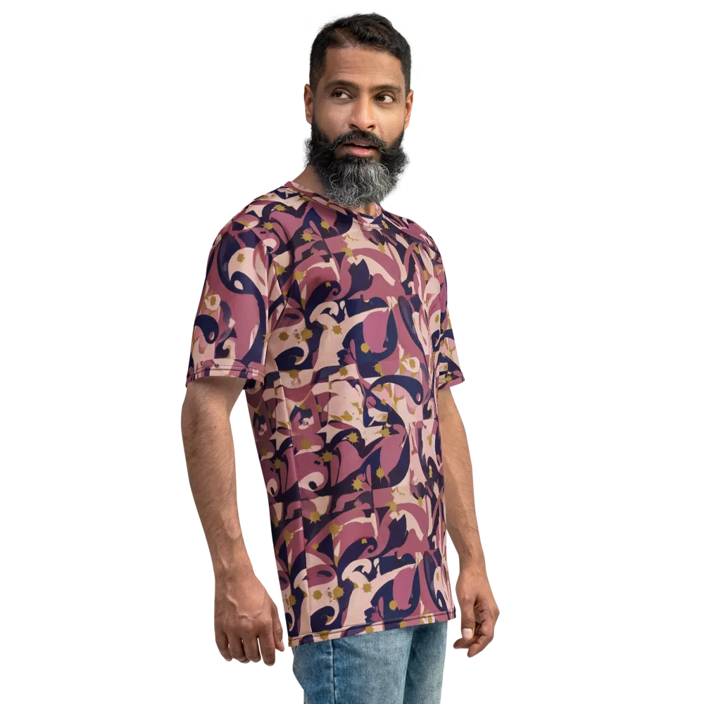 Plum Petal on Men's Crew Neck T-Shirt — Right