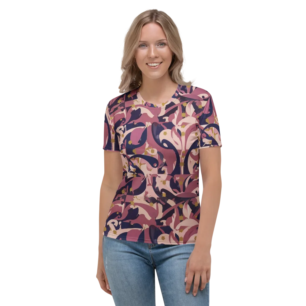Plum Petal on Women's Crew Neck T-Shirt — Front