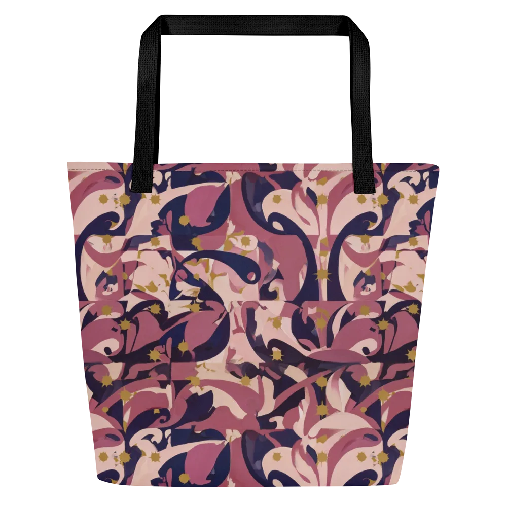 Plum Petal on Large Tote Bag W/ Pocket — Front