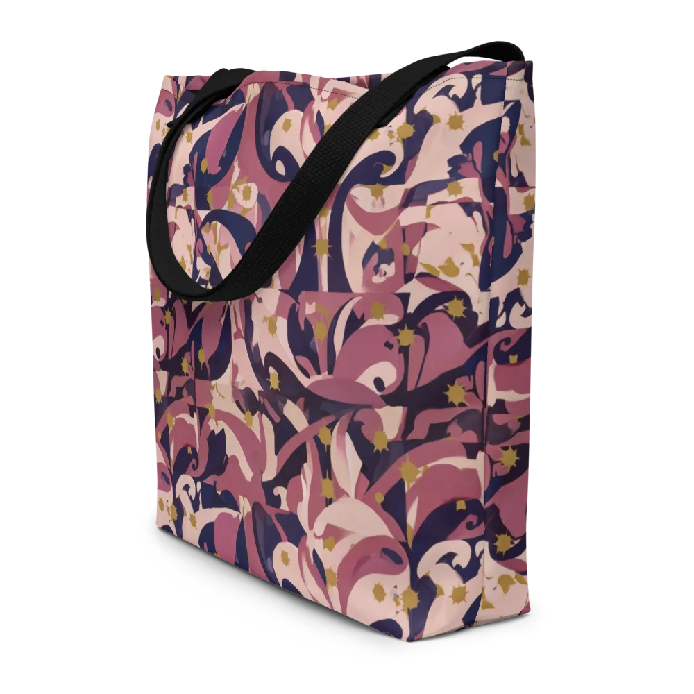 Plum Petal on Large Tote Bag W/ Pocket — Front