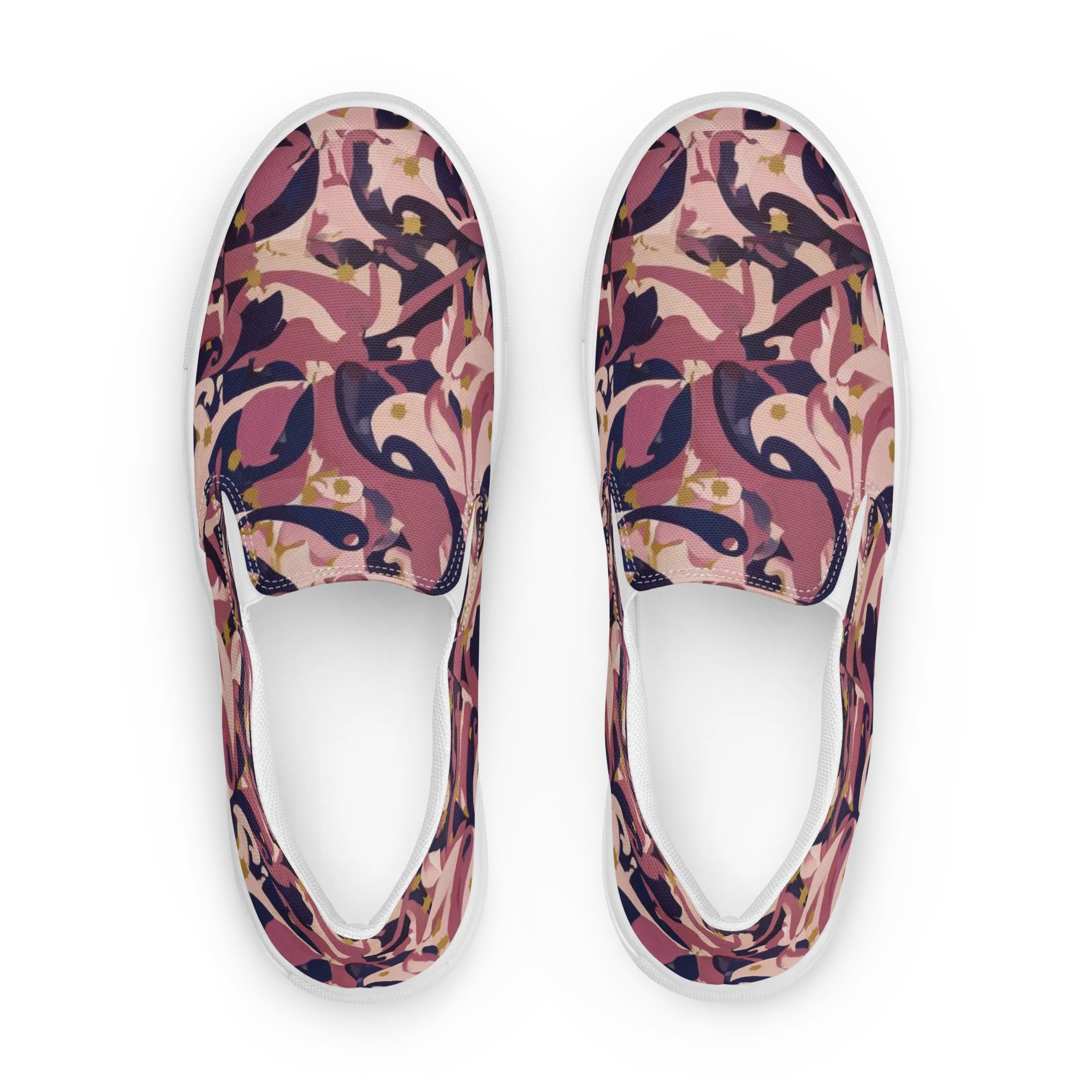 Plum Petal on Women's Slip-On Canvas Shoes — Front